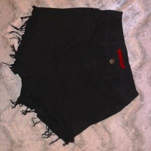 Super high waisted frayed shorts
